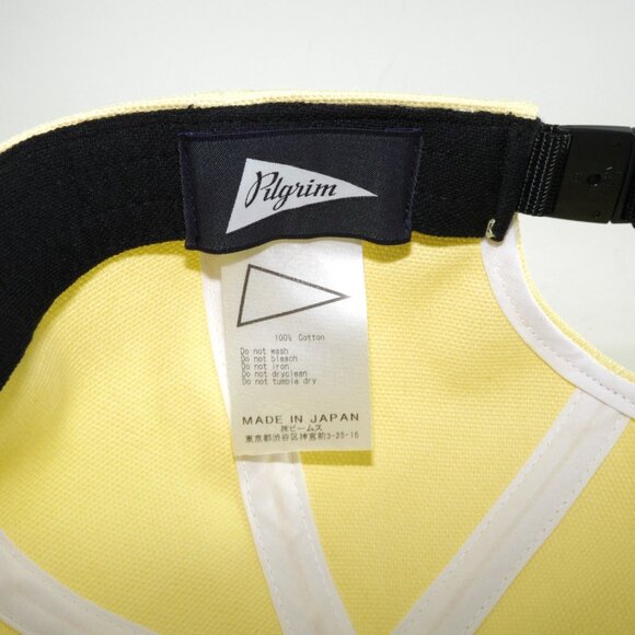 Pilgrim Surf Supply Made in Japan Yellow 6 Panel Hat Cap Canvas Cotton - Picture 6 of 6